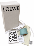 Loewe Anagram Leather Slap Bracelet Light Blue Wide Cuff with Box & Dust Bag