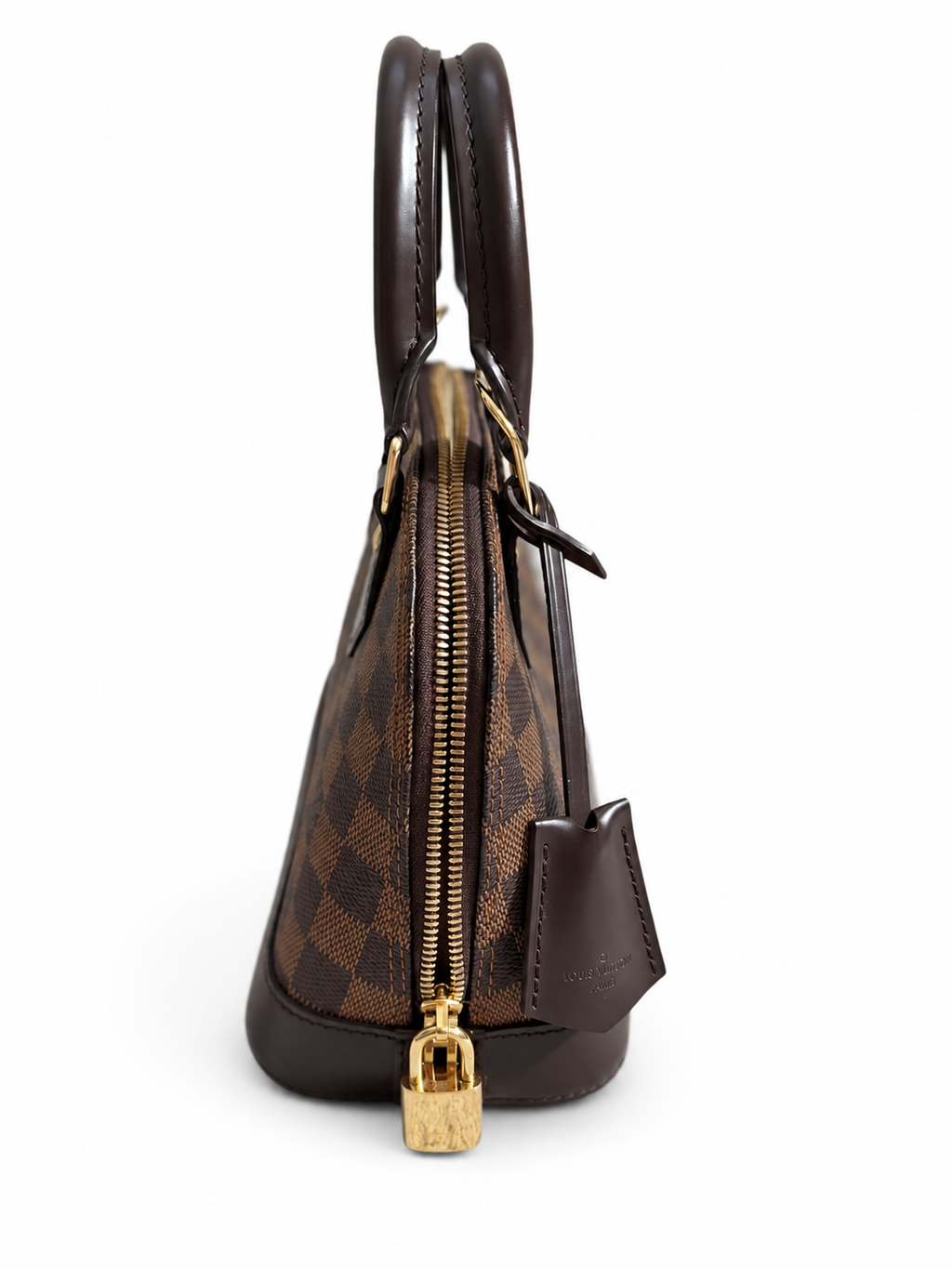 Louis Vuitton Alma BB Damier Ebene Crossbody Bag Complete Set
