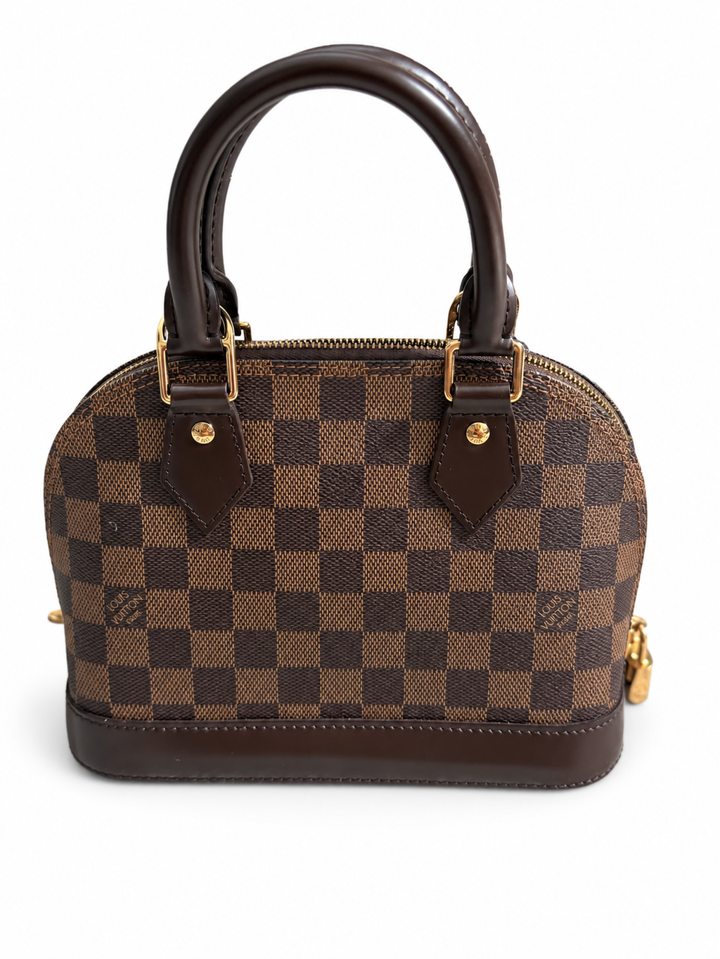 Louis Vuitton Alma BB Damier Ebene Crossbody Bag Complete Set