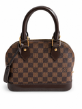 Louis Vuitton Alma BB Damier Ebene Crossbody Bag Complete Set