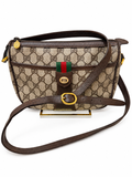 Vintage Gucci Accessory Collection GG Monogram Web Stripe Shoulder Crossbody Bag