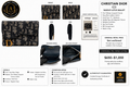 Christian Dior Saddle Lotus Wallet Blue Oblique Jacquard Gold Hardware