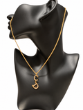 Vintage Christian Dior CD Crystal Drop Pendant Necklace Gold Tone